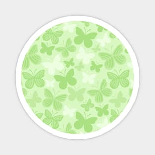 Green Butterflies Pattern Magnet